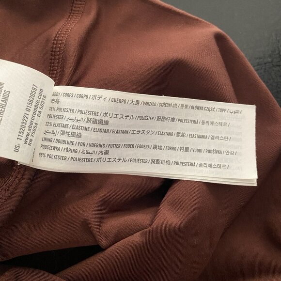 Abercrombie x YPB sculptLUX Plunge Henley Slim Tank L Activewear Built In Bra - Picture 11 of 14